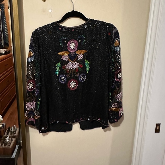 VINTAGE Beaded Sequin Jacket by Joseph Le Bon - Picture 4 of 6